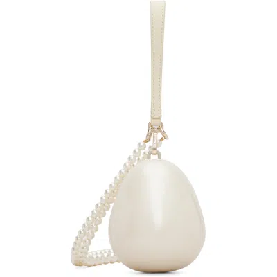 Simone Rocha Off-white Pearl Egg Bag In Pearl/pearl