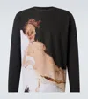 Simone Rocha Olympia Printed Cotton Jersey T-shirt In Brown
