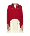 Simone Rocha Open-back Cardigan In Red