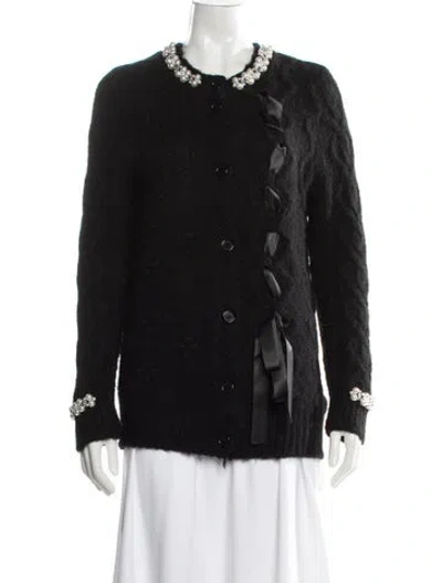 Pre-owned Simone Rocha Open Front Sweater In Black