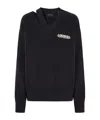 Simone Rocha Openwork Wool Blend Sweater In Black