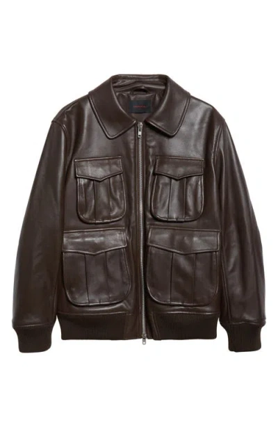 SIMONE ROCHA SIMONE ROCHA OVERSIZE LEATHER BOMBER JACKET