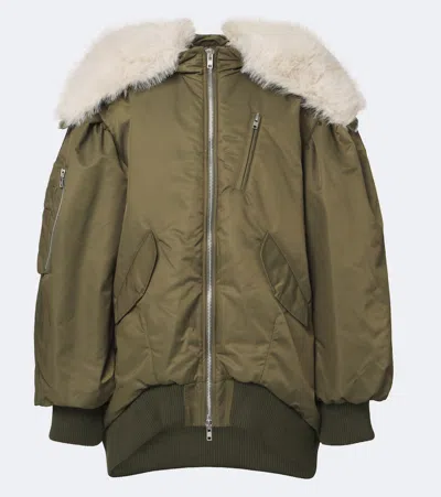 Simone Rocha Oversized Bomber Jacket In Green