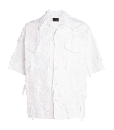 Simone Rocha Oversized Embroidered Shirt In White