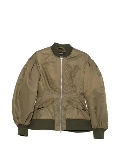 Simone Rocha Padded Bomber Jacket In Green