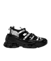 Simone Rocha Panelled-design Leather Sneakers In Black