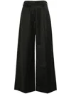Simone Rocha Grain De Poudre Palazzo Pants In Charcoal Black