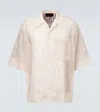 Simone Rocha Patchwork Lace Bowling Shirt In White