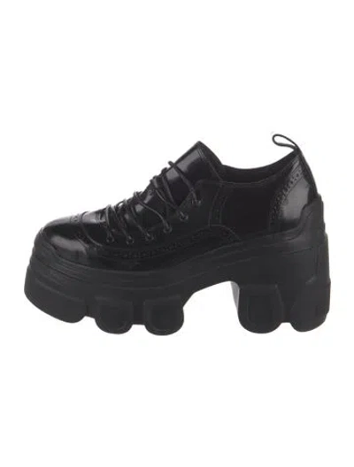 Pre-owned Simone Rocha Patent Leather Flats In Black