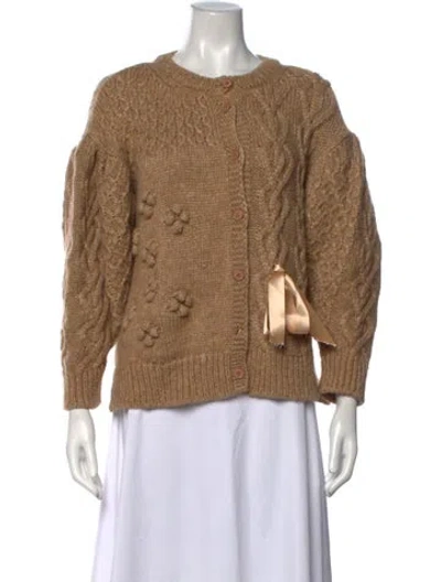 Pre-owned Simone Rocha Patterned Crew Neck Sweater In Neutrals
