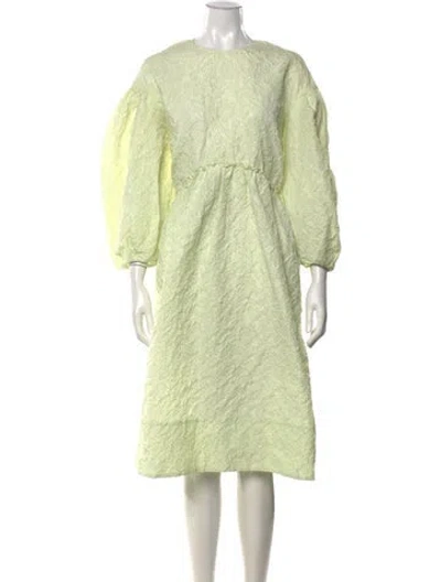Pre-owned Simone Rocha Patterned Knee-length Dress In Green