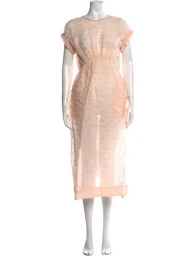 Pre-owned Simone Rocha Patterned Long Dress In Pink