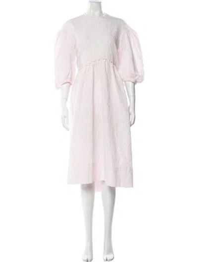 Pre-owned Simone Rocha Patterned Midi Length Dress In Pink