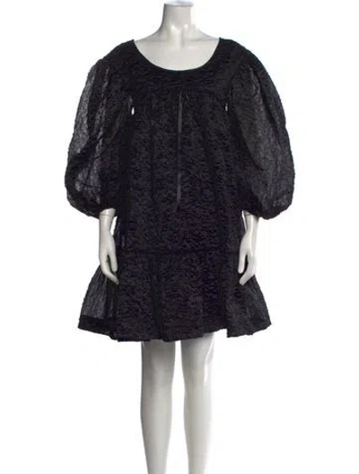 Pre-owned Simone Rocha Patterned Mini Dress In Black
