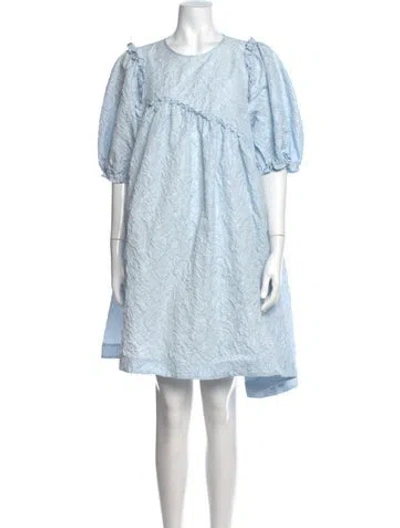 Pre-owned Simone Rocha Patterned Mini Dress In Blue