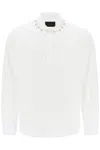 SIMONE ROCHA PEARL AND BELL COLLAR SHIRT FOR MEN IN WHITE