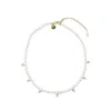 Simone Rocha Pearl & Crystal Dagger Necklace - Pearl - Beige