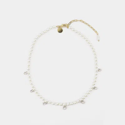 Simone Rocha Pearl & Crystal Dagger Necklace -  - Pearl - Beige