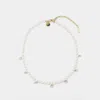 Simone Rocha Pearl & Crystal Dagger Necklace -  - Pearl - Beige In Beige