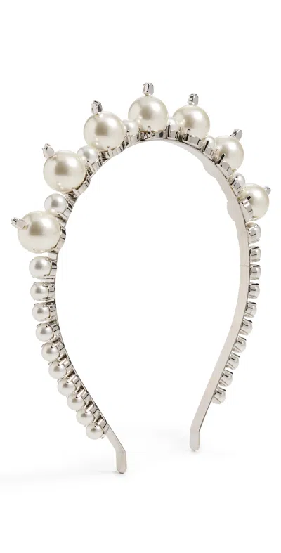 Simone Rocha Pearl & Crystal Tiara Hairband Pearl/crystal