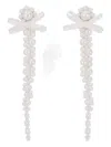 Simone Rocha Petite Bow Detail Drop Earrings In Metallic