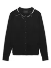 Simone Rocha Pearl-chain Cardigan In Black