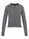 Simone Rocha Pearl-embellishment Cardigan In Gray