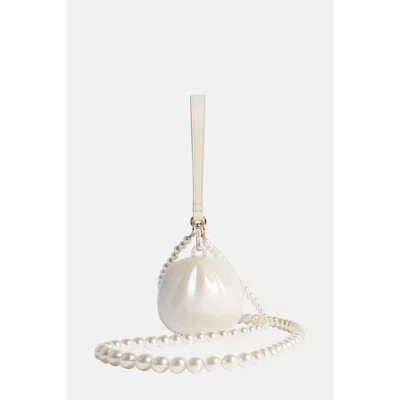 Simone Rocha Pearl Crossbody Dim Sum Bag In White