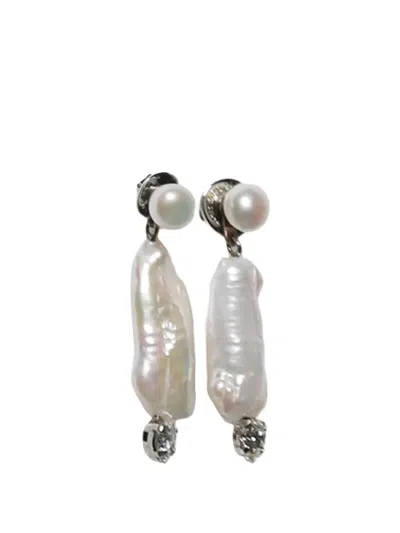 Simone Rocha Pearl Crystal Earrings In Multi