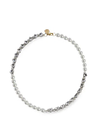 Simone Rocha Pearl Crystal Necklace In Multi
