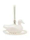 Simone Rocha Pearl Duck Clutch Bag In White