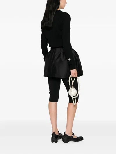 Simone Rocha Pearl Embellished Cardigan In Black