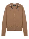 Simone Rocha Pearl-embellished Cardigan In Brown