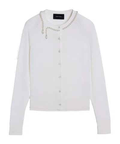 SIMONE ROCHA PEARL-EMBELLISHED CARDIGAN