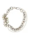 Simone Rocha Pearl-embellished Chain Necklace In Metallic