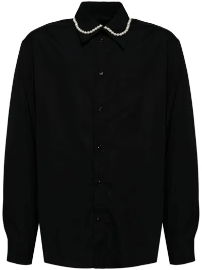 Simone Rocha Black Pearl Shirt In Black/pearl/clear