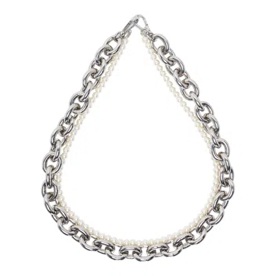 Simone Rocha Pearl N Chain Strap Pearl In Multi