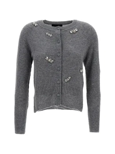 Simone Rocha Pearl Sweater In Gray