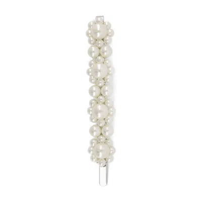 Simone Rocha Pearl-beaded Flower Hair Clip In White