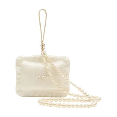 Simone Rocha Pearl-chain Crossbody Bag In Ivory