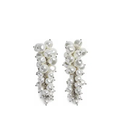 SIMONE ROCHA PEARL-CLUSTER DRIP EARRINGS