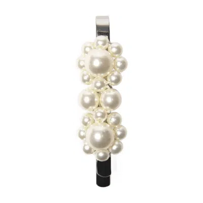 Simone Rocha Pearl-embellished Flower Hair Clip In Neutral
