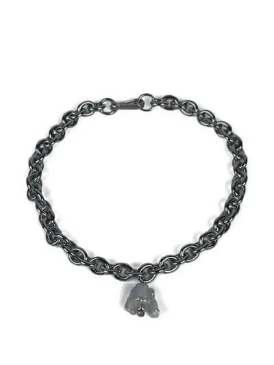 Simone Rocha Pearl-pendant Chain Necklace In Silver