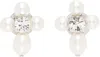 Simone Rocha Pearl & Crystal Earrings In White