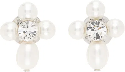 SIMONE ROCHA PEBBLE PEARL & CRYSTAL EARRINGS