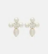 Simone Rocha Pebble Pearl And Crystal-embellished Earrings In White