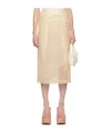 Simone Rocha Beige Pencil Midi Skirt In Nude