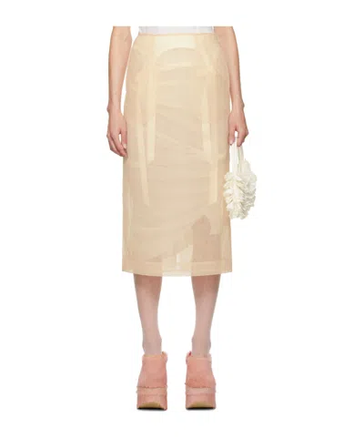 SIMONE ROCHA SHEER MIDI SKIRT