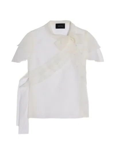 Simone Rocha Petal Bow-detail Top In White