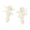 Simone Rocha Petit Bow Detail Cluster Earrings In Brown